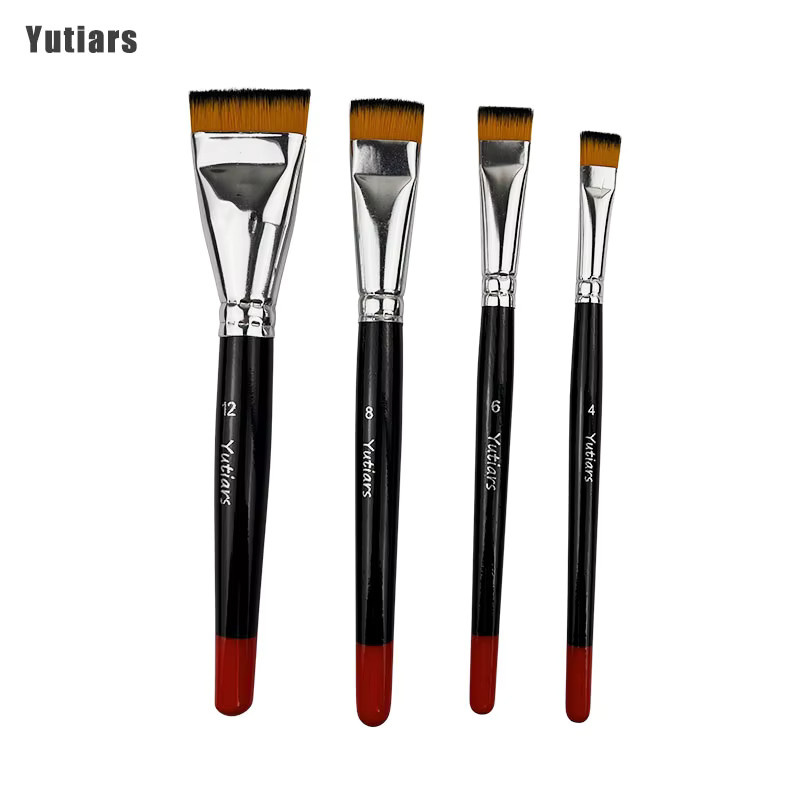 Yutiars 4-teiliges Künstler-Pinselset für Acryl, Öl, Aquarell und Lackierarbeiten mit Anti-Shedding-Spitzen - Bild 2