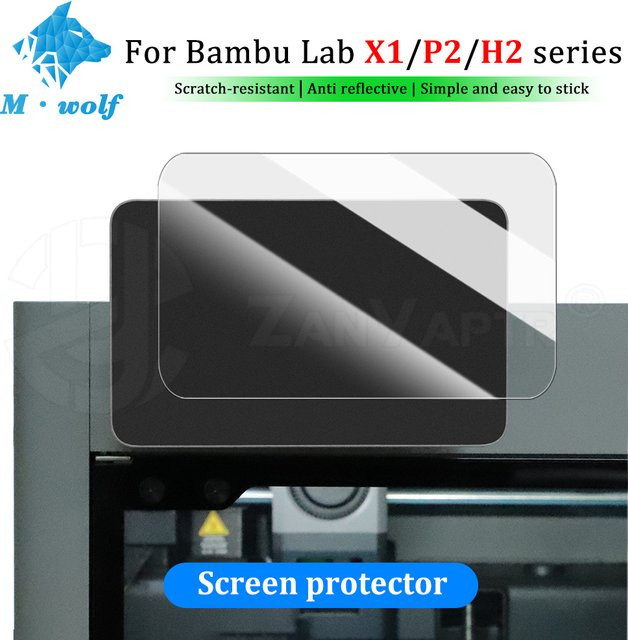 Bambu Lab Displayschutzfolie transparent mit Anti-Fingerabdruck und Anti-Ölflecken-Eigenschaften für X2D X1C H2D H2S H2C P2S - Bild 1