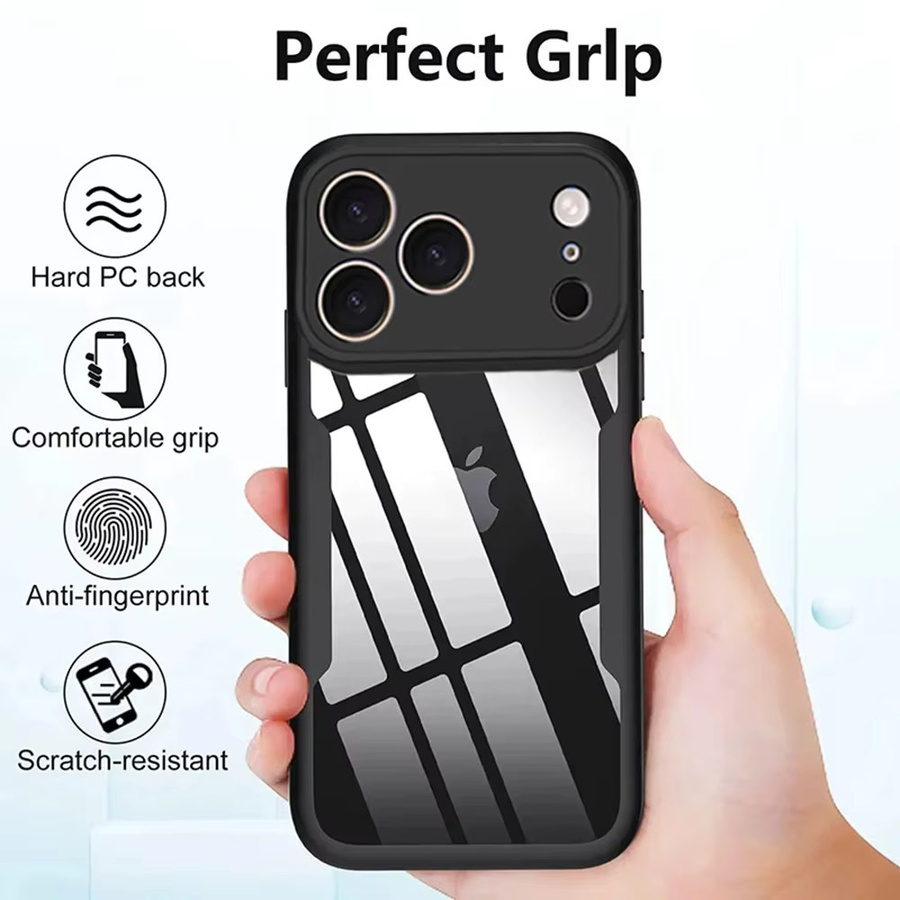 Transparente 360° Vollschutz Hülle für Apple iPhone Modelle, stoßfeste Schutzhülle in Transparent und Schwarz - Bild 2