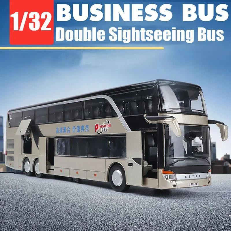 Discover Intime Sightseeing Bus Doppelstockbus mit Licht und Sound blau 1:32 - Bild 4