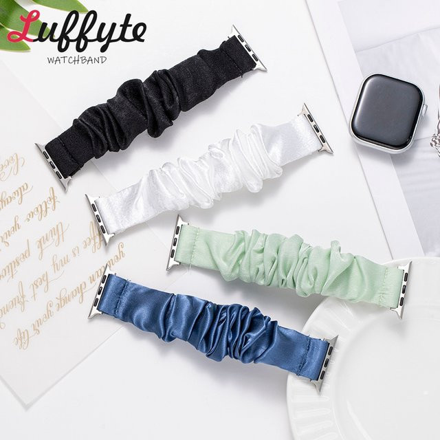 luffyte Uhrenarmband Scrunchie, Textil, Schwarz, Damen - Bild 1
