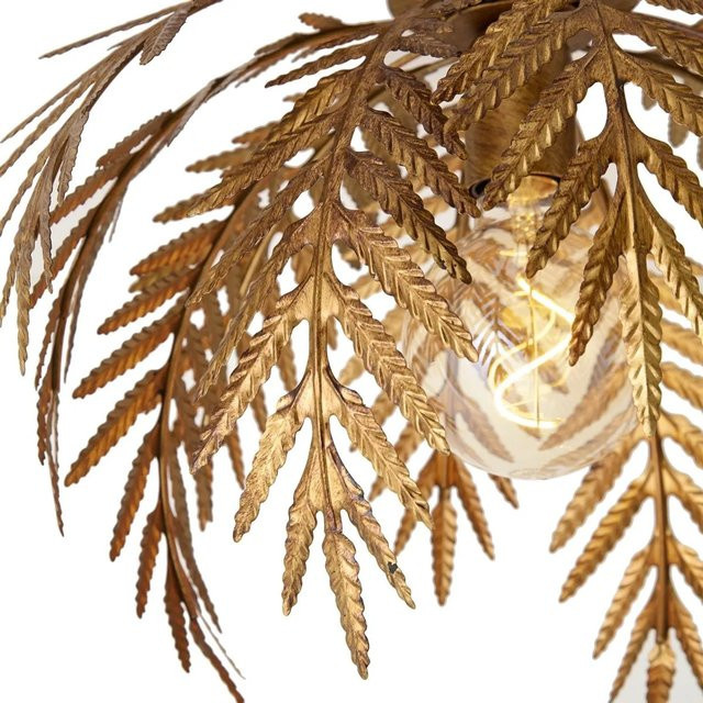 QAZQA Botanica Vintage Deckenleuchte Gold aus Metall mit E27 Fassung, Durchmesser: 45 cm - Bild 1