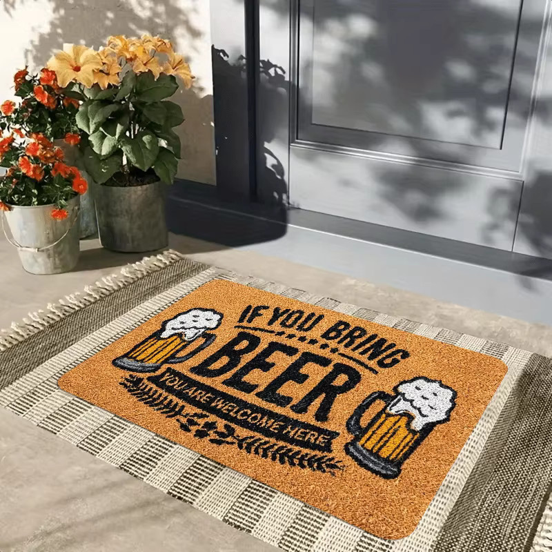 VIKAMA Beer Lovers Willkommensteppich als Fußmatte für Wohnzimmer, Schlafzimmer und Eingangsbereich, B/T: 60 x 40 cm - Bild 2