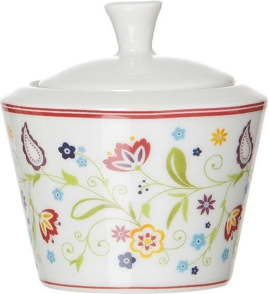 Ritzenhoff & Breker Zuckerdose Shanti aus Keramik in Multicolour mit floralem Design, Durchmesser: 9 cm - Bild 1