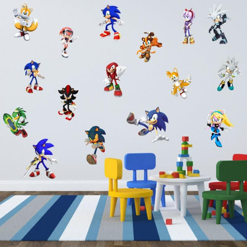 SolaceStone Selbstklebender Wandaufkleber mit Sonic Muster in Multicolour für Kinderzimmer, Wohnzimmer, Schlafzimmer und Flur - Bild 4