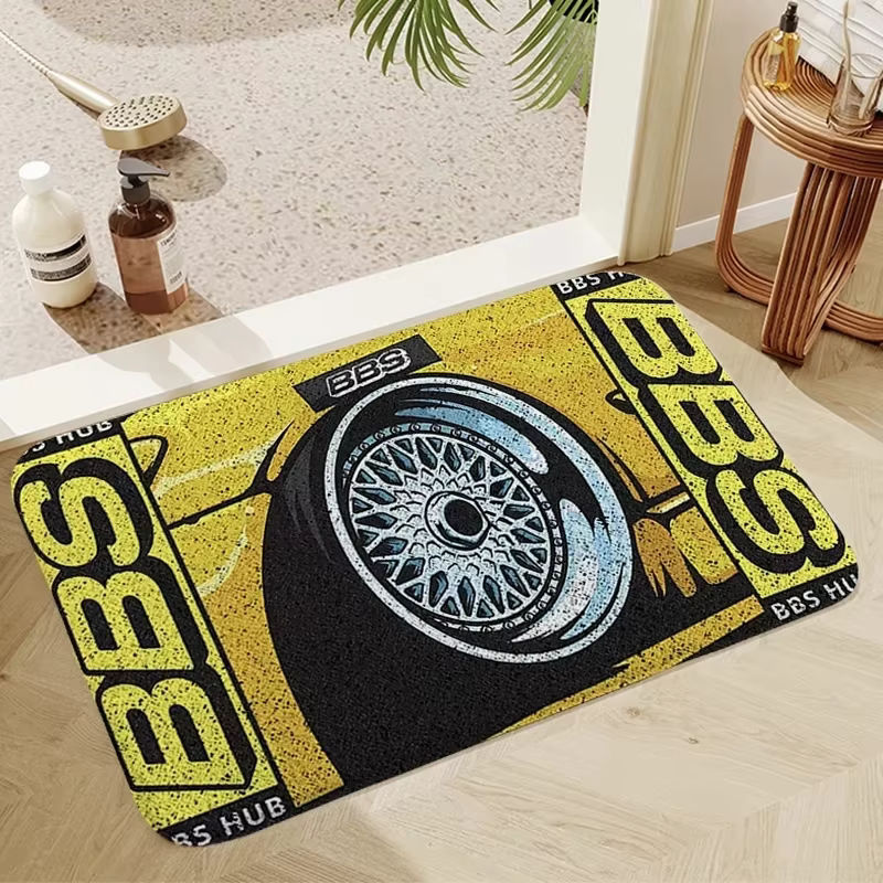 BBS Rutschfeste Badematte mit Fahrzeug-Grafik, modern und waschbar, B/T: 60 x 40 cm - Bild 2