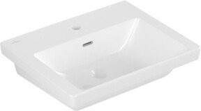 Villeroy & Boch Waschtisch Subway 3.0, eckig, weiß, mit Überlauf, B: 55 cm, T: 44 cm - Bild 1