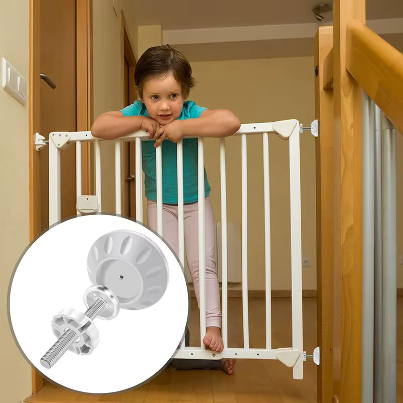 Baby-Tor Wandschutz Set in Weiß für Türen und Treppen ohne Bohren - Bild 2