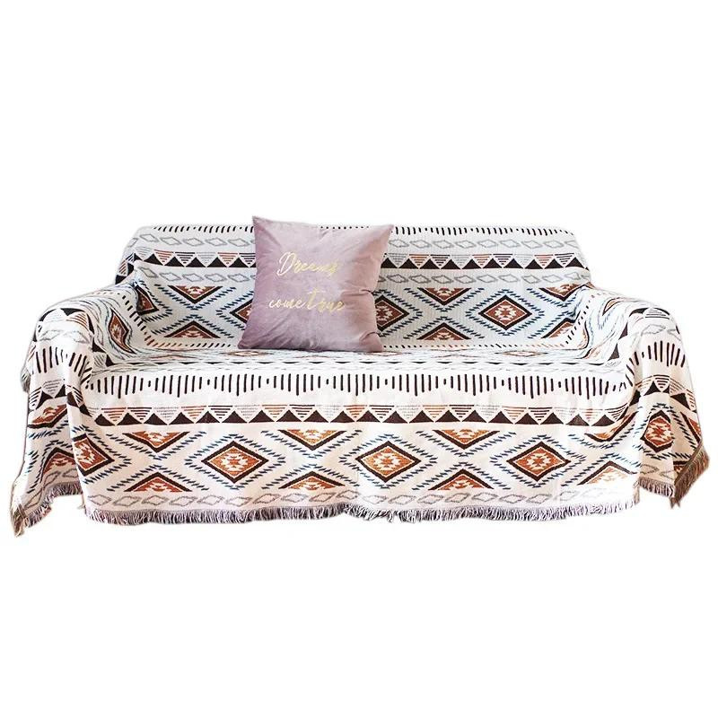 Yiran Furniture Sofabezug aus Jacquard mit Quastenkante, Multicolour, B/B: 90 x 90 cm - Bild 1