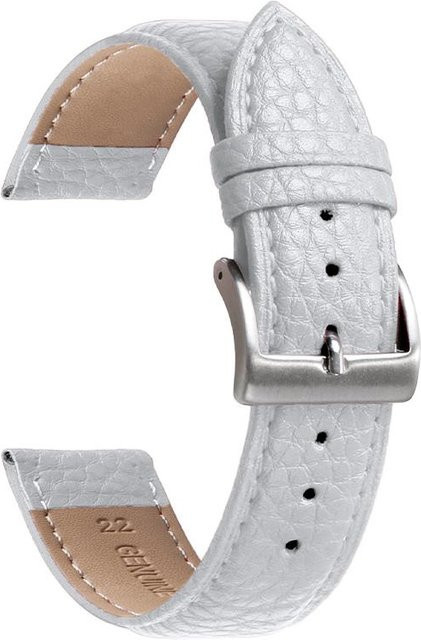 BY-house Uhrenarmband Kalbsleder, Weiß, Unisex, 22mm - Bild 1