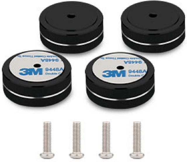 Preffair Lautsprecherfüße aus Aluminiumlegierung für HIFI, AMP und Plattenspieler, 4er-Set, Durchmesser: 40 mm, Höhe: 15 mm, Farben: Gold, Silber, Schwarz - Bild 1