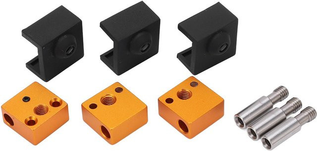TOMTOP JMS 3D-Druckerteil Set mit Silikonsocke, Aluminium-Heizblock und Edelstahl-Heatbreak für MK7 MK8 in Schwarz und Multicolour - Bild 1