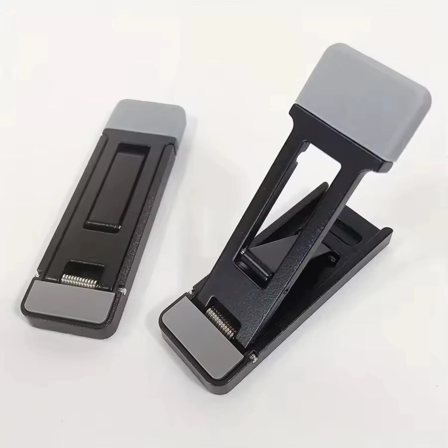 Aumengear 2er-Pack tragbarer Laptopständer aus Legierung, 3-stufig höhenverstellbar, kompatibel mit Laptops, Tablets und Smartphones, Schwarz und Silber - Bild 2