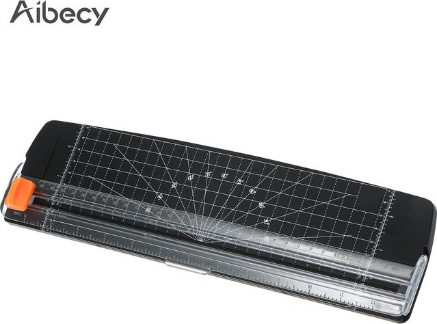 Aibecy Tragbare Papierschneidemaschine im A4-Format mit Rotary-Messer und Sicherheitsguard, Schwarz - Bild 1