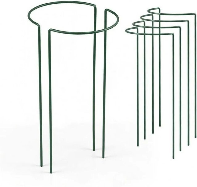 TTL GARDEN Strauchstütze Pflanzenhalter Rankhilfe aus Metall in Grün, 4er Set, Höhe: 120 cm, Breite: 40 cm - Bild 1