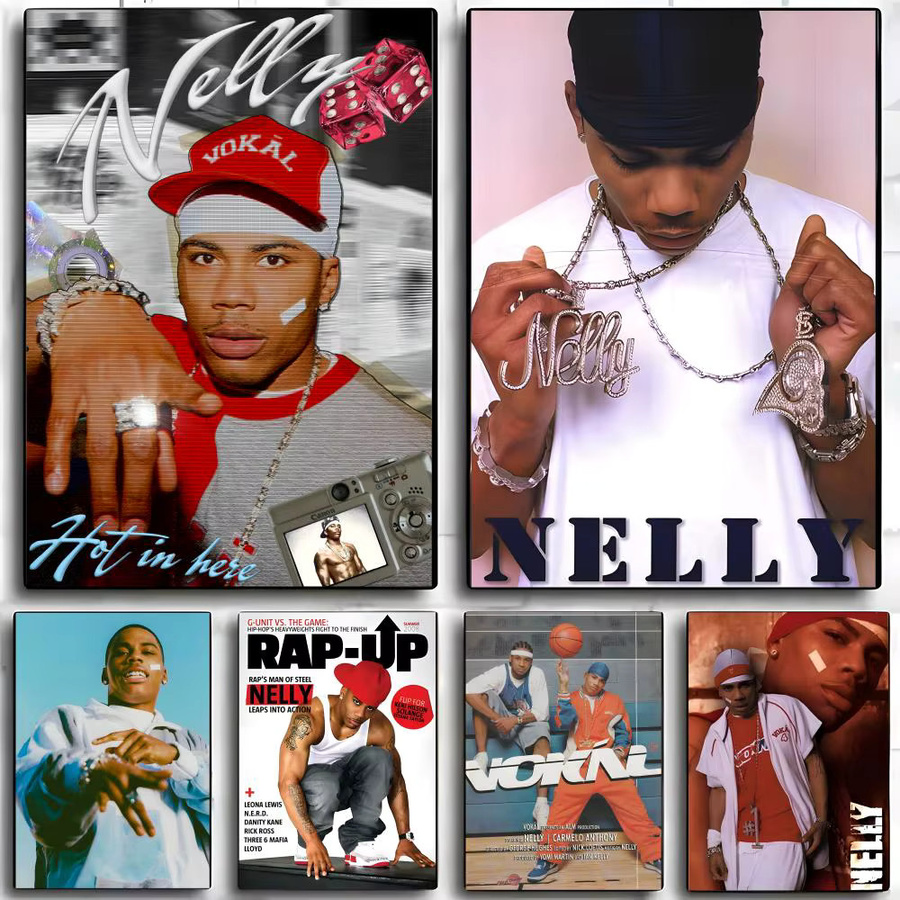USLegendRap N-Nelly Poster Wandkunstdruck in Weiss und Multicolour, Rechteckiges Papierposter für deine Wanddekoration - Bild 2