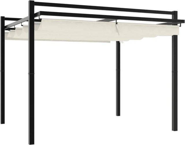 vidaXL Gartenpavillon aus Aluminium mit ausziehbarem Polyesterdach in Anthrazit oder Beige, B/T/H: 300 x 300 x 233 cm - Bild 1
