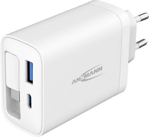 Ansmann 230PD USB Ladegerät 30W mit 1x USB-A und 2x USB-C in Weiß - Bild 1