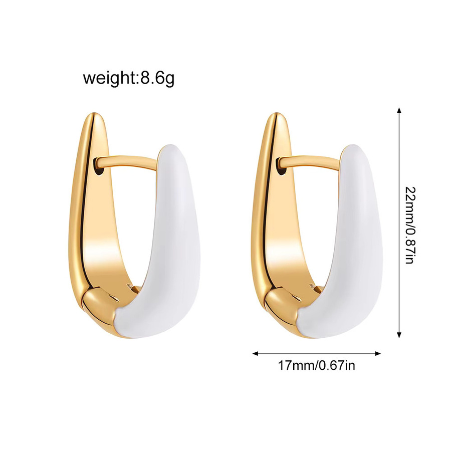Erpels Huggies Ohrringe, Emaille, 18 Karat vergoldet, Damen - Bild 2