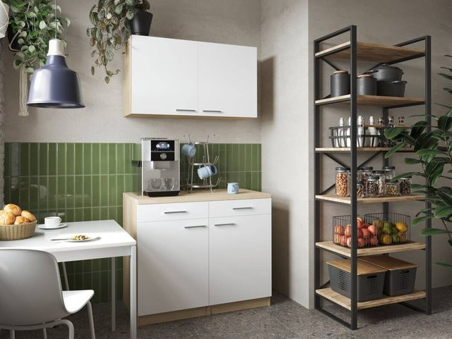 Respekta Küchenmöbel-Set Merle in Weiß mit Soft-Close-Türen und Schubladen, B/H/T: 100,53 x 200 x 60 cm - Bild 3