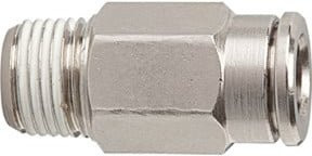 Riegler Gerade Steckverschraubung metallica aus Messing in Silber, R 3/8 a., für Schlauch-Ø 12 mm - Bild 1