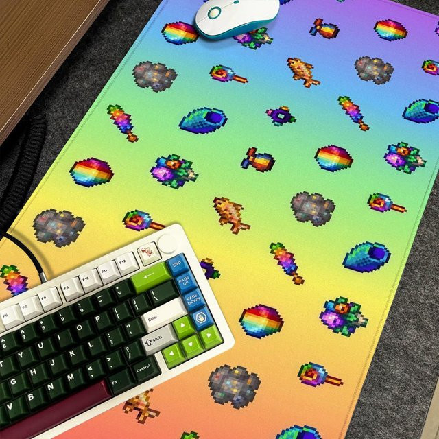 Stardew Valley Mauspad XXL Rutschfeste Gamer Schreibtischunterlage in Schwarz und Multicolour B/B: 90 x 40 cm - Bild 1