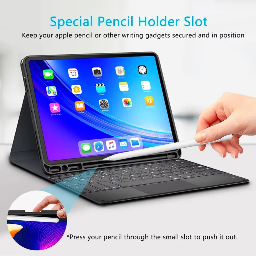 Qukam Bluetooth-Tastatur und Schutzhülle in Schwarz für iPad Pro, iPad Air und iPad Mini - Bild 6