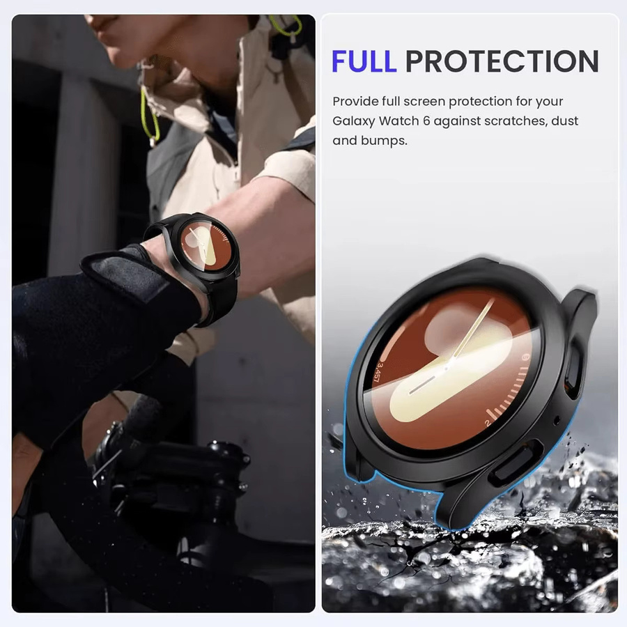 Samsung Uhrenzubehör, Glas + Hülle für Galaxy Watch 7/6/5/4, Silikon, transparent, Unisex - Bild 5