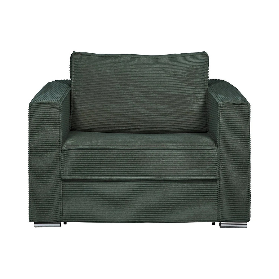 Vente-unique Schlafsessel Loreto Relaxsessel in Tannengrün mit Armlehnen - Bild 2