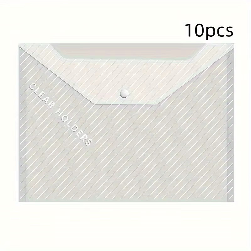 10 Stück wasserdichte Dokumententaschen aus Kunststoff in Transparent für Büro und Schule - Bild 5