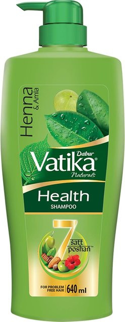 Dabur Vatika Health Shampoo, 640 ml, Henna, Amla, Olive, Hibiskus, Normales Haar - Bild 1