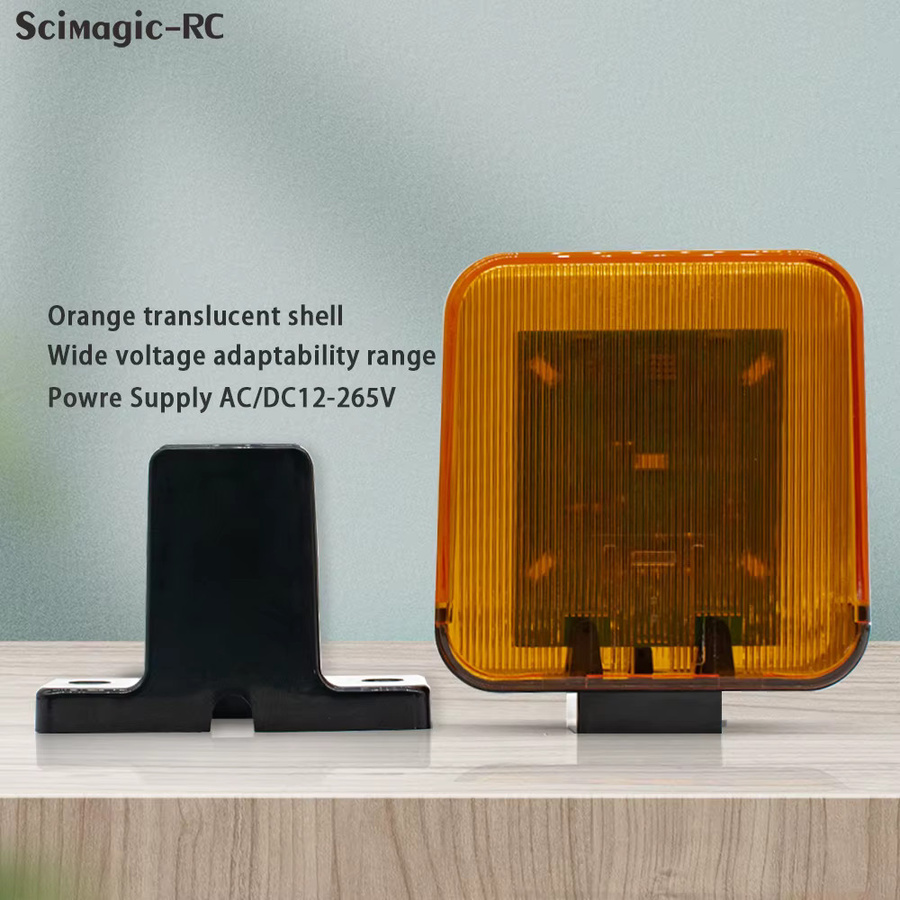 Scimagic-RC Wandmontierte LED Notfall-Blitzleuchte in Rot und Gelb für Outdoor und Garten, universell einsetzbar für 12V, 24V und 220V - Bild 2