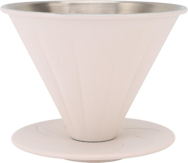 CosyHome Pour Over Kaffeetropfer aus 304 Edelstahl in Beige und Weiß - Bild 1