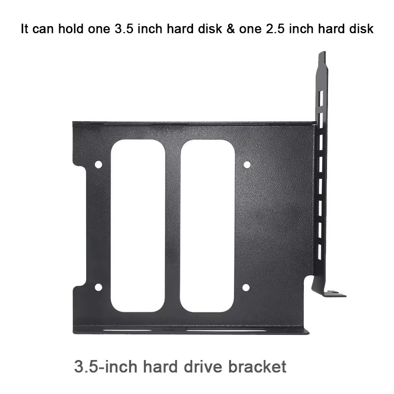 Ninth World Festplattenadapter 2,5 auf 3,5 Zoll aus Metall für PCI SSD und HDD, Schwarz - Bild 3