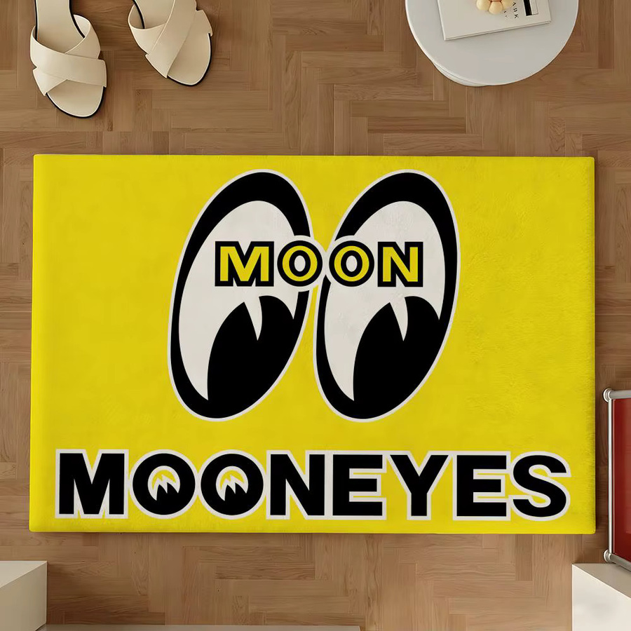 M-MooneyesS Bodenmatte aus weichem Flanell, rutschfeste und saugfähige Teppichmatte für Badezimmer und Schlafzimmer, Weiß-Gelb, B/T: 60 x 40 cm - Bild 3