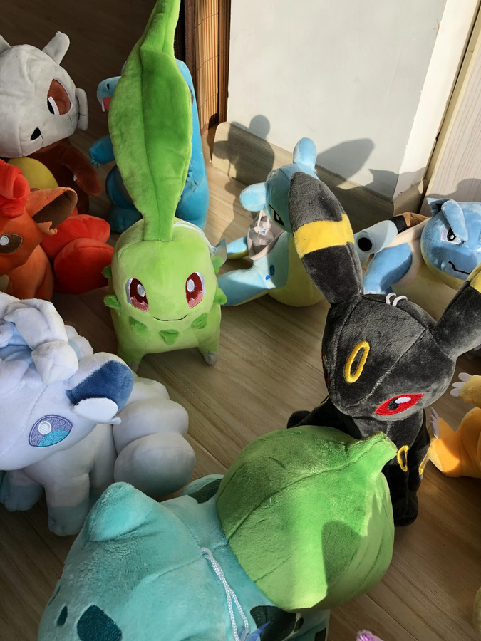 Aoger Pokémon Plüschpuppe, Pikachu Gengar Eevee Charizard Chikorita Blastoise Piplup, Plüsch / Textil - Bild 3