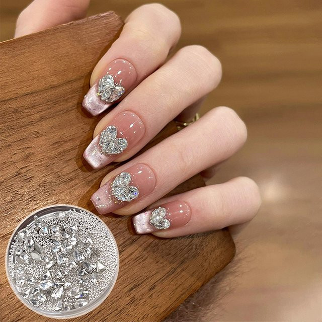 KANIU Nageldiamanten Strass-Set, 3 Farben, Glänzend - Bild 1