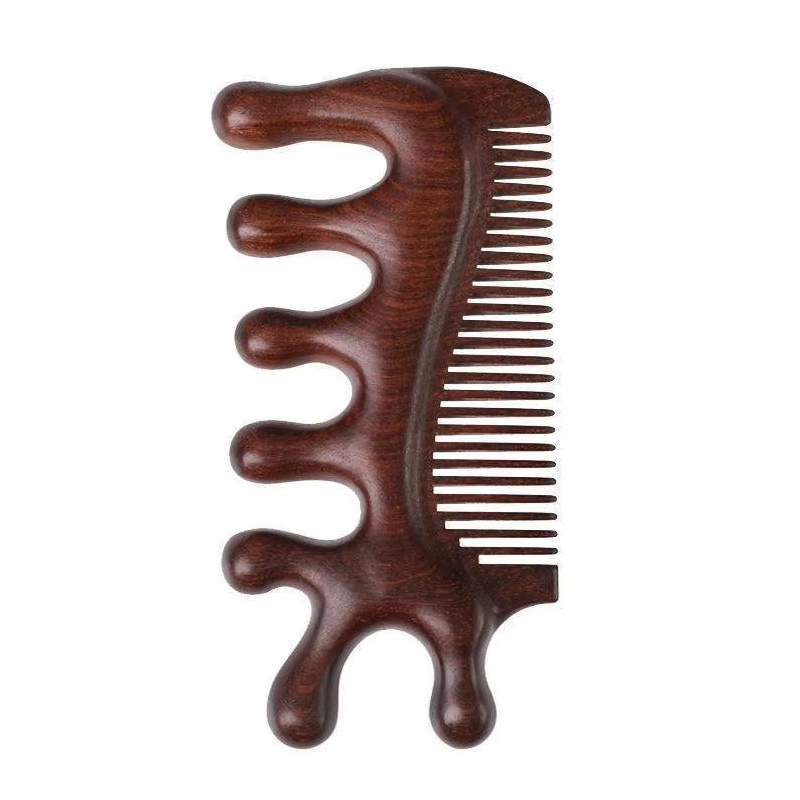HNKMP Massagekamm aus grünem Sandelholz, Unisex - Bild 2