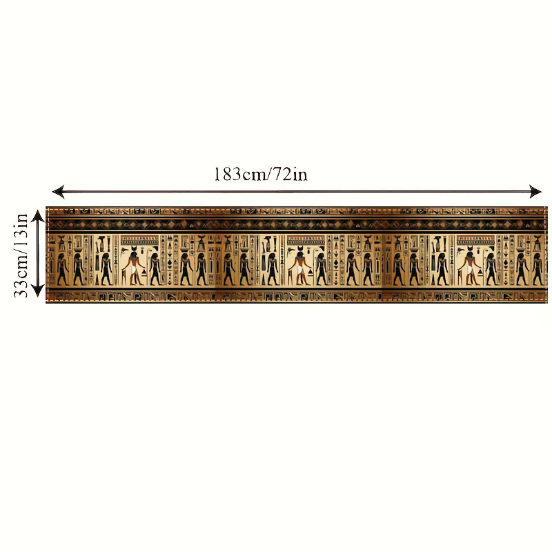 VIKAMA Tischdecke mit altägyptischen Hieroglyphen in Multicolour, wasserabweisend und ölbeständig, rechteckig - Bild 4