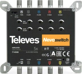 Televes MS510VGQ SAT-Verstärker für MSNEVO in Schwarz mit 5-fach Verstärkung 5-15dB - Bild 1