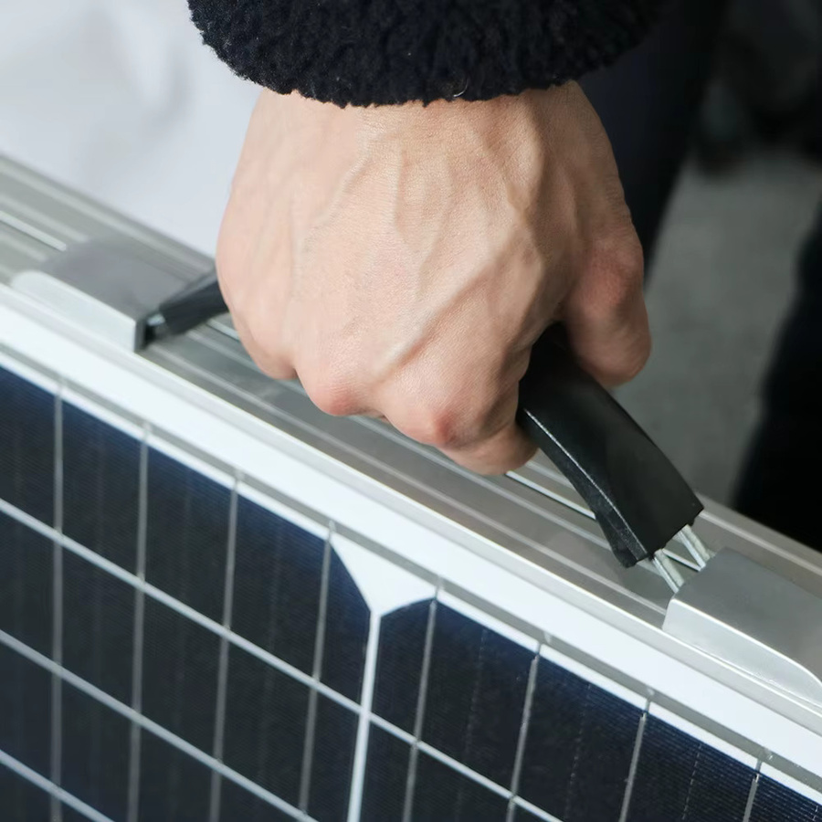 DOKIO Faltbares Solarpanel Set 100W mit Laderegler und USB-C, 18V Mono Solarzellen in Schwarz für Camping und Wohnmobil - Bild 5