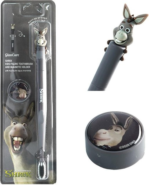 Shrek Esel Figur Kinder Zahnbürsten und Magnet Halter Set in Multicolour - Bild 1