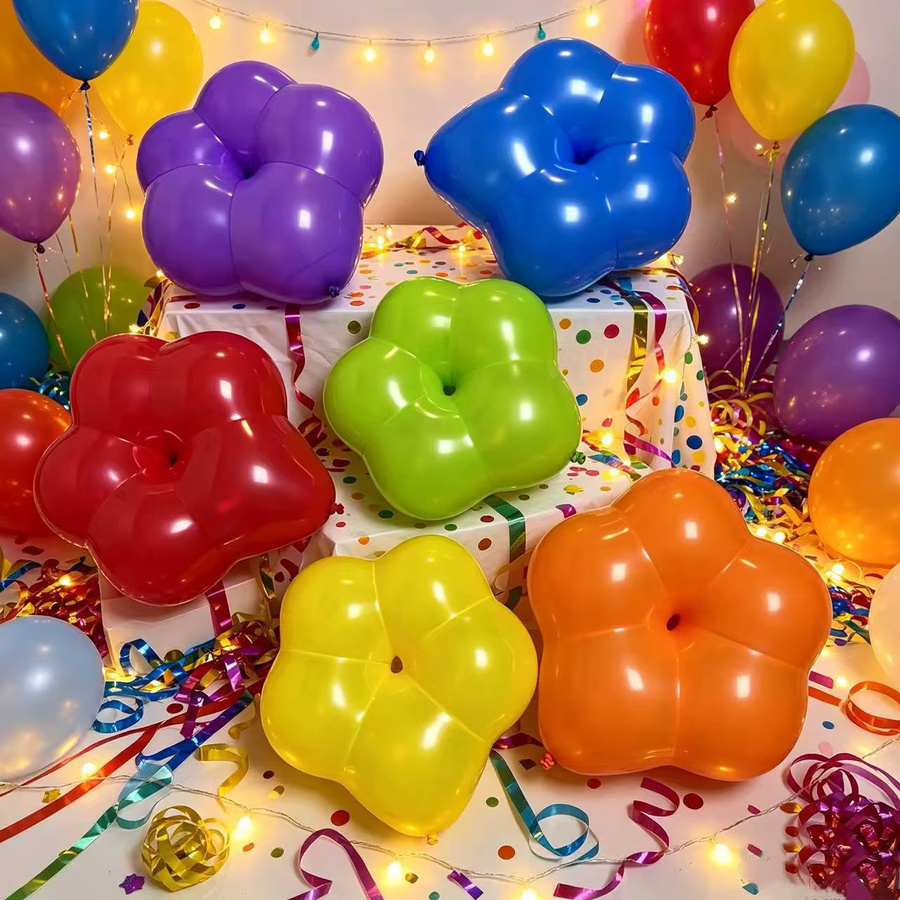 LOONER Latex-Pflaumenblüten-Ballons in Mehrfarbig für Hochzeiten und Geburtstage mit floralem Design - Bild 1