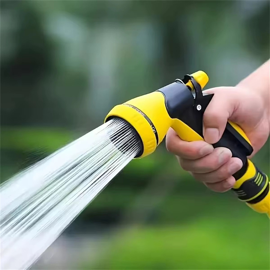FLOWERS SPRAL Garten-Wasserpistole mit 8 Funktionen in Gelb zur Gartenbewässerung und Autowäsche - Bild 4