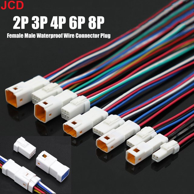 JCD JST Wasserdichte Drahtstecker und Buchsen mit Kabel 0,6 mm für 1P bis 8P Anschlüsse - Bild 1