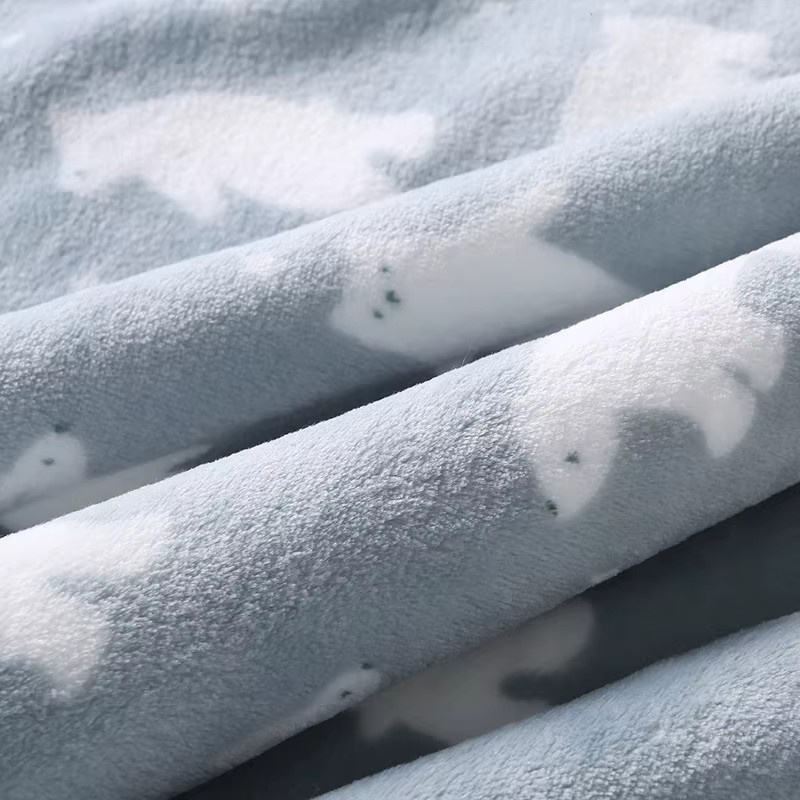 Warme Baby Fleece Decke für Neugeborene in Beige, doppelschichtige Winter-Pucktuch-Decke für Kinderwagen und Babybett - Bild 2