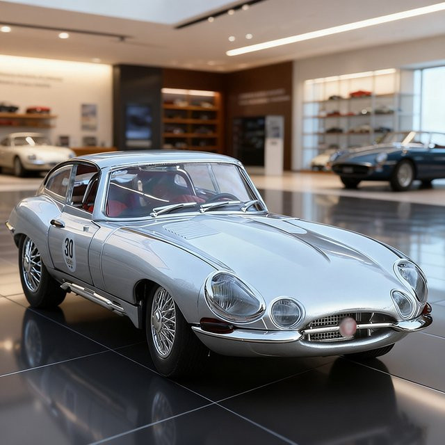 WELLY Jaguar E-Type Legierungsautomodell, 1:24, mit Licht und Sound - Bild 1
