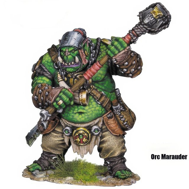 GK Orc Marauder, Harzmodellfigur, Fantasy, unmontierter und unbemalter Bausatz - Bild 1