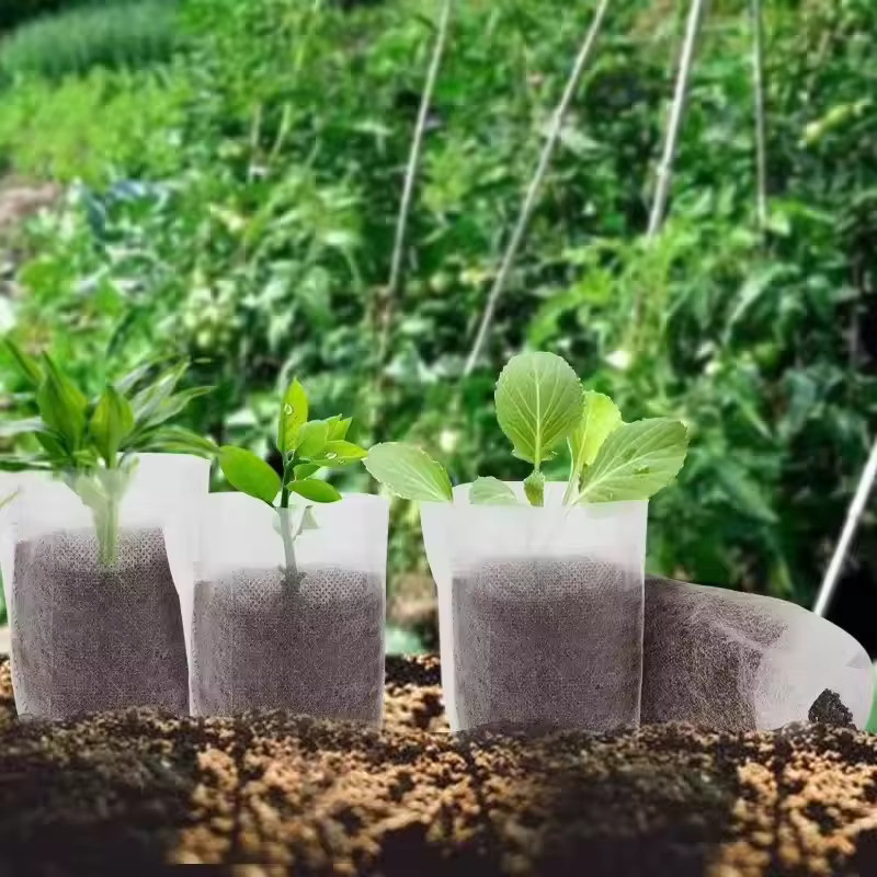 Biologisch abbaubarer Pflanzenwachstumsbeutel aus Vliesstoff in Weiß für deinen Hausgarten - Bild 3