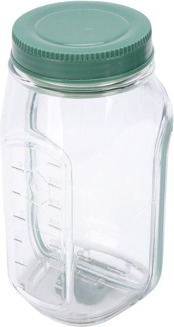 Fishine Salatglas aus Kunststoff mit Dressingfach und seitlicher Öffnung, transparent, auslaufsicher und tragbar für Meal Prep und Reisen - Bild 1